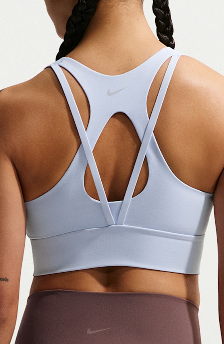 Nike Zenvy Light-Support Sports Bra, Alternate, color, Hydrogen Blue/ Cool Grey