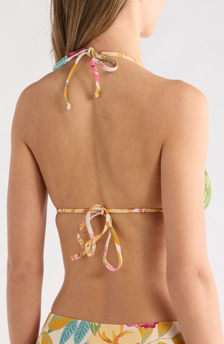 Roxy Hot Tropics Reversible Triangle Bikini Top, Alternate, color, 
