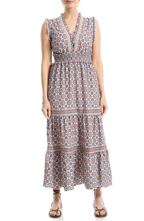 Smocked Fit & Flare Maxi Dress