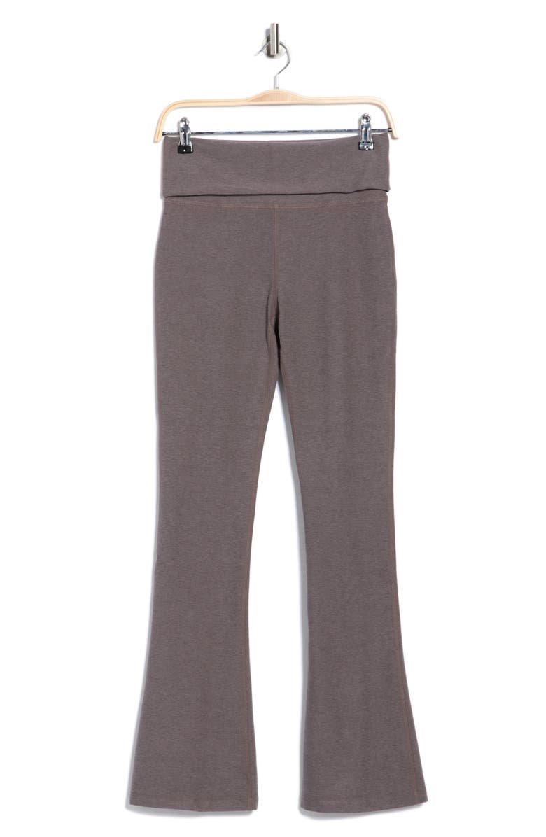 Beyond Yoga Space Dye Foldover Pants, Alternate, color, Soft Umber Heather