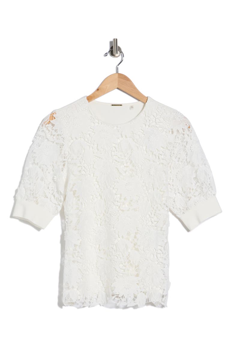 The Estella Lace Top, Alternate, color, WHITE
