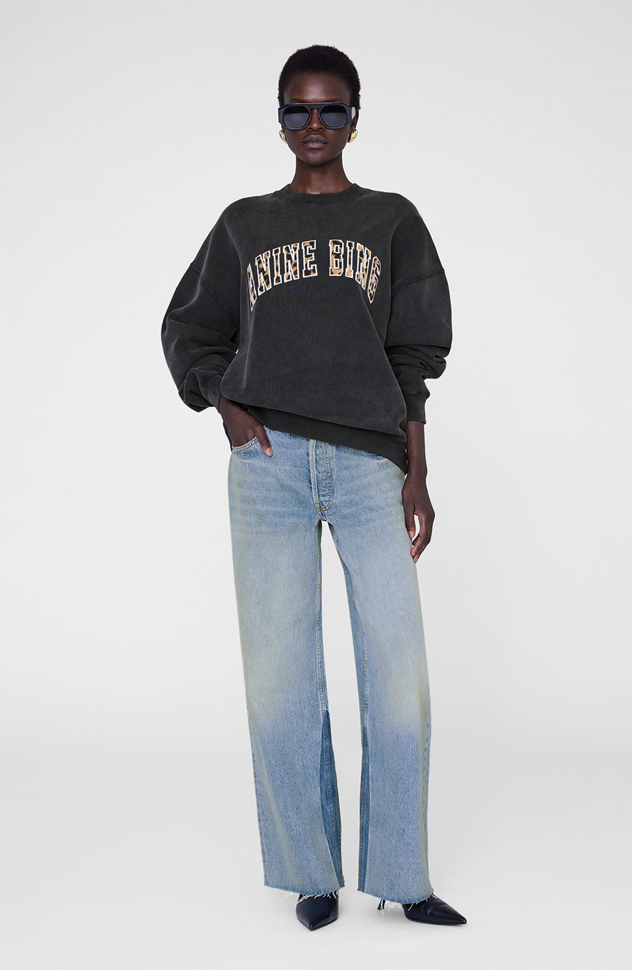 Washed Black - Leopard