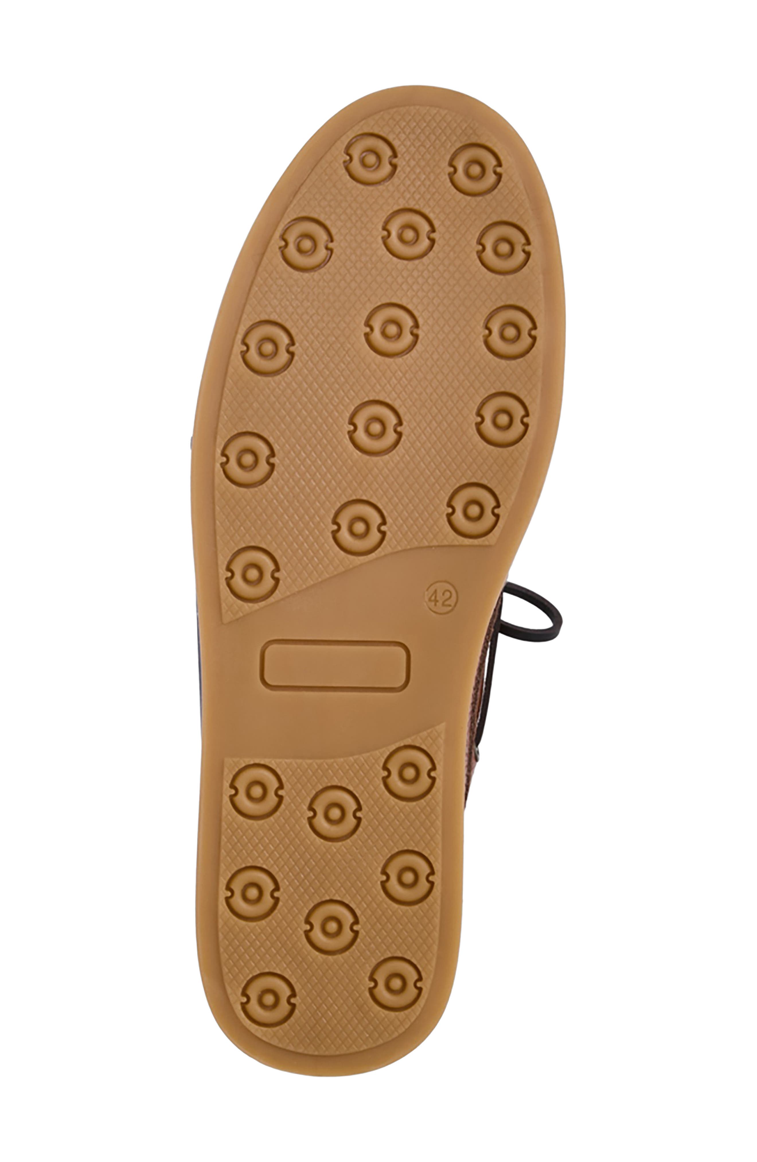 André Assous Allen Boat Shoe, Alternate, color, Cognac Pebbled Leather