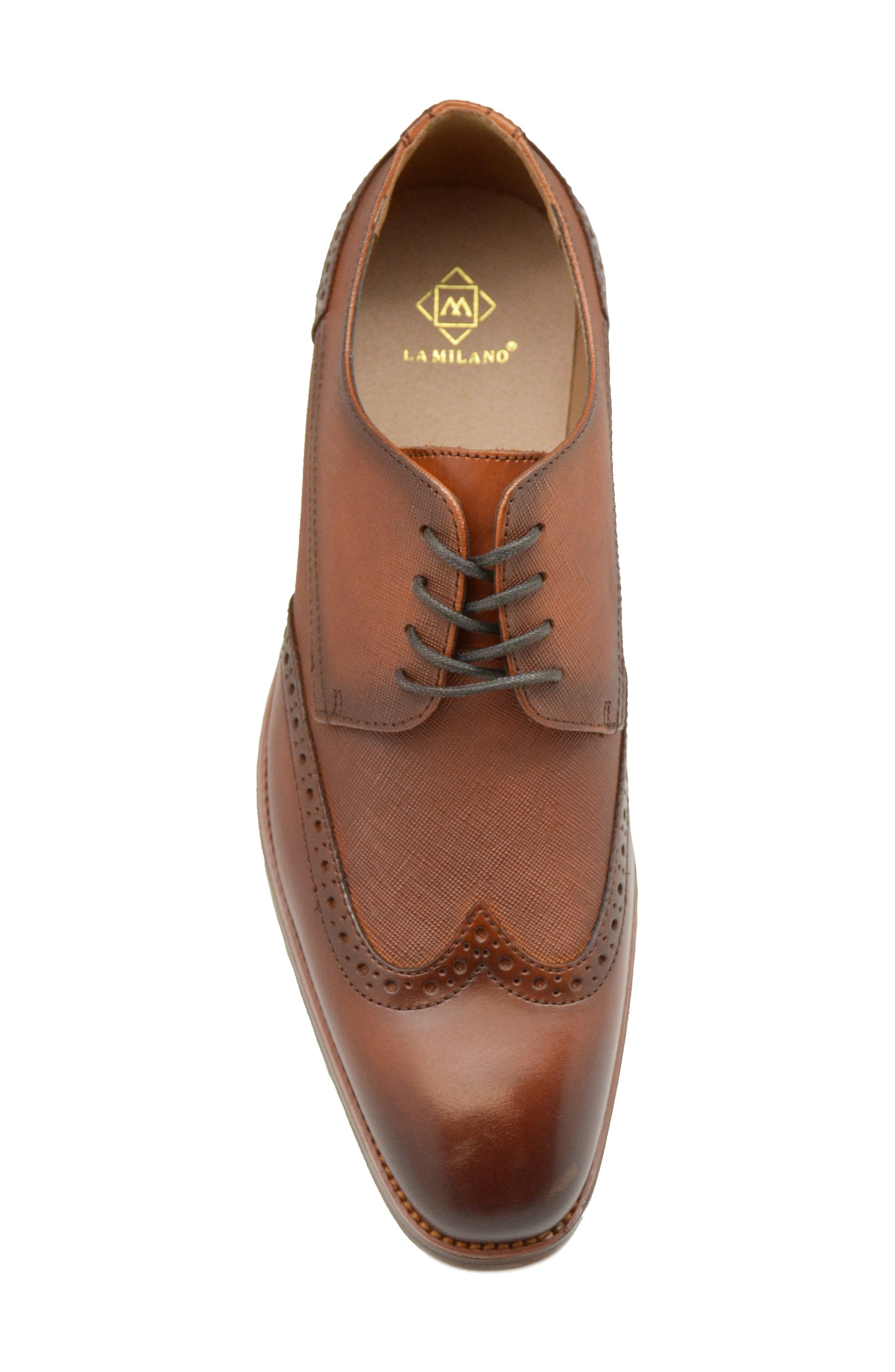 Beatle Wingtip Derby, Alternate, color, COGNAC