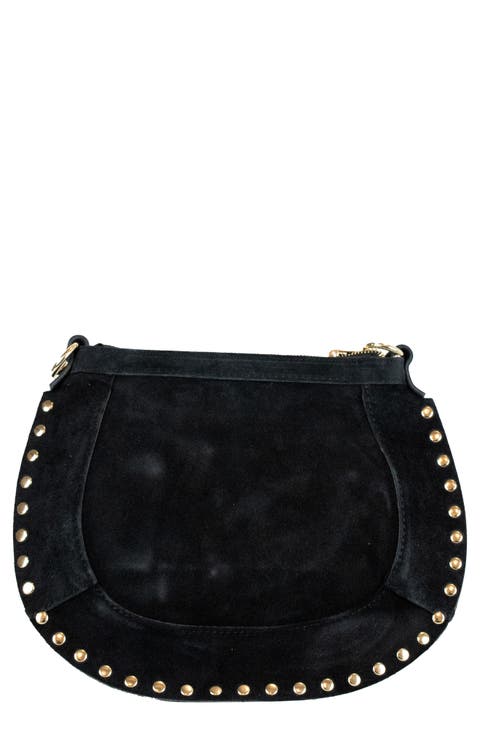 Adele Studded Suede Crossbody Bag