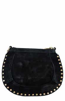 Persaman New York Adele Studded Suede Crossbody Bag