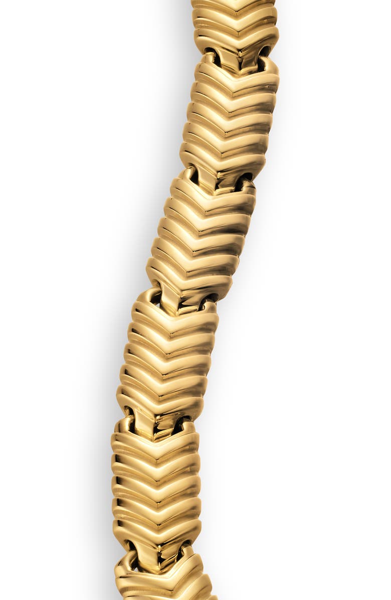 David Yurman Chevron Link Bracelet in 18K Yellow Gold, Alternate, color, Gold
