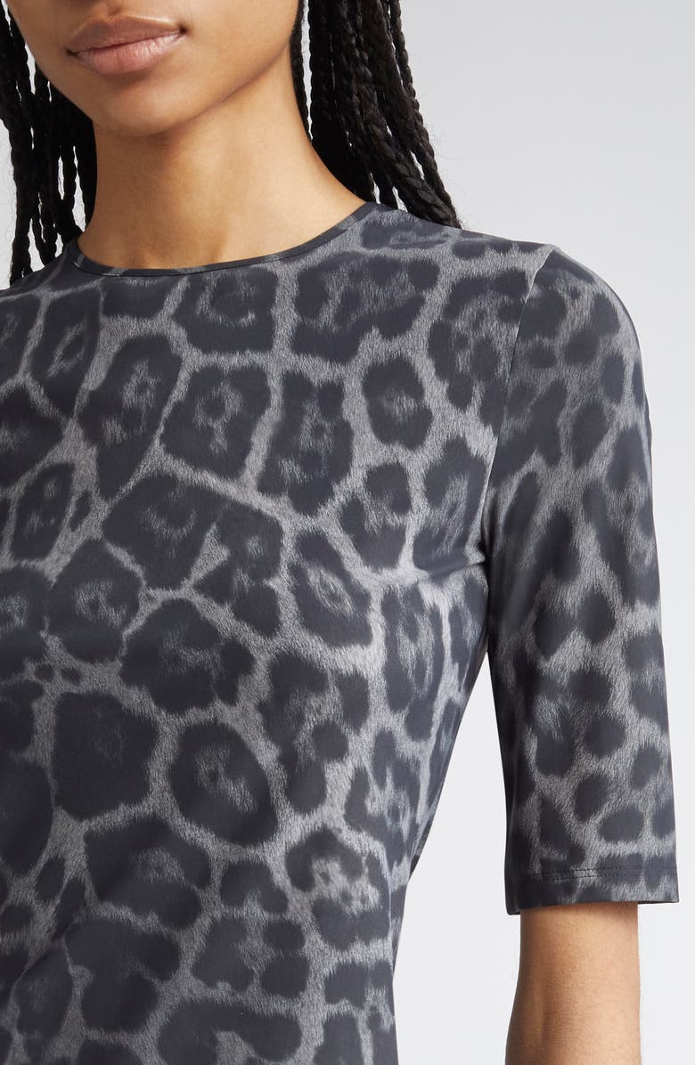 Stella McCartney Leopard Print Top, Alternate, color, 1230 - Ash Grey