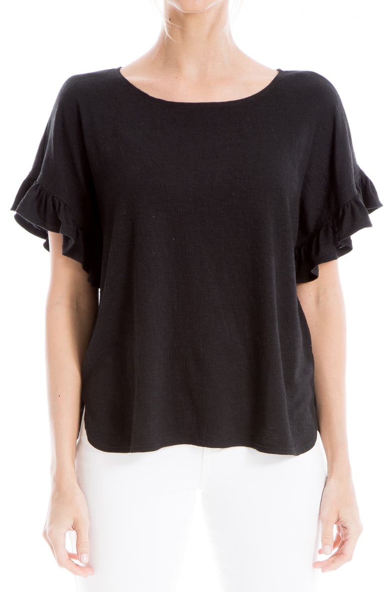 MAX STUDIO Ruffle Sleeve Knit Top, Main, color, 