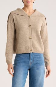 INTERNATIONAL DESIGNER Sailor Neck Cardigan