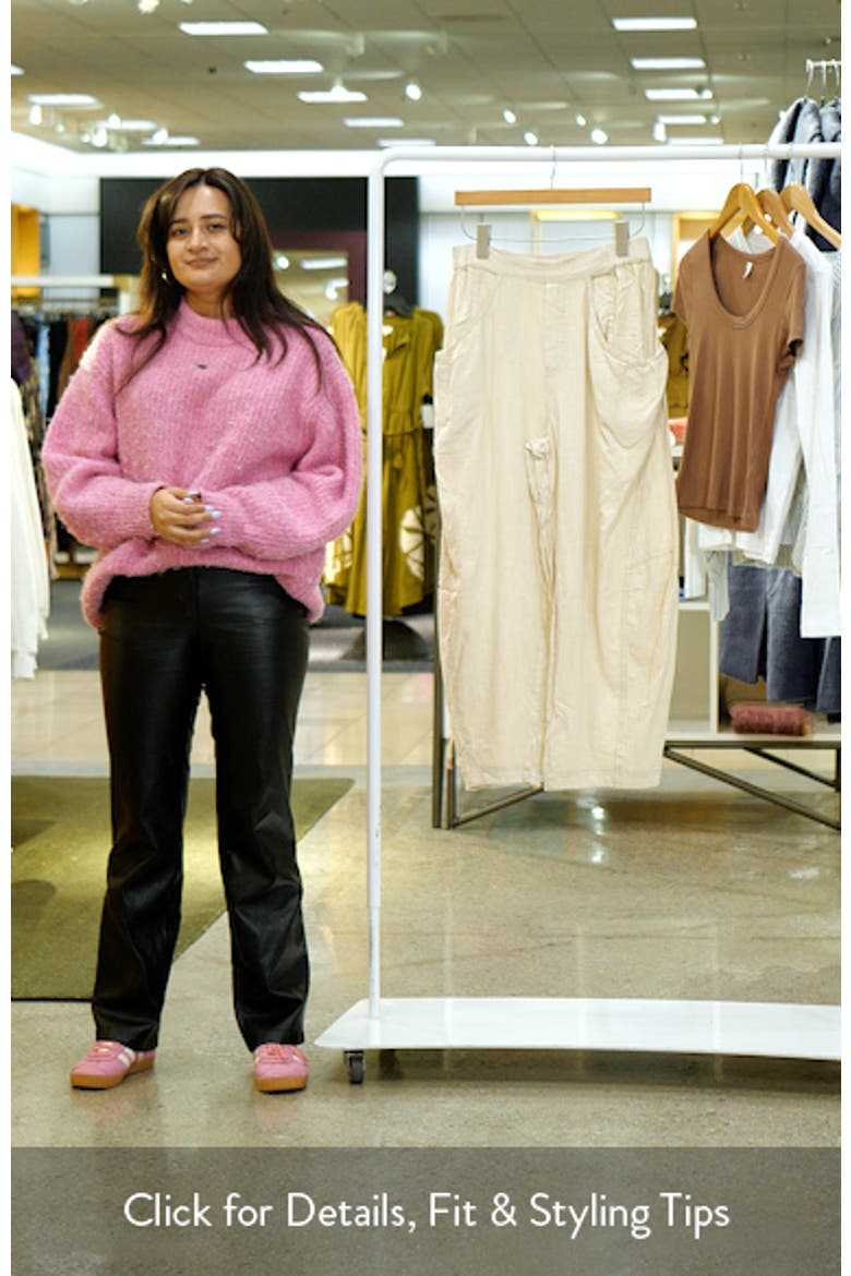 High Road Pull-On Linen Blend Barrel Pants video
