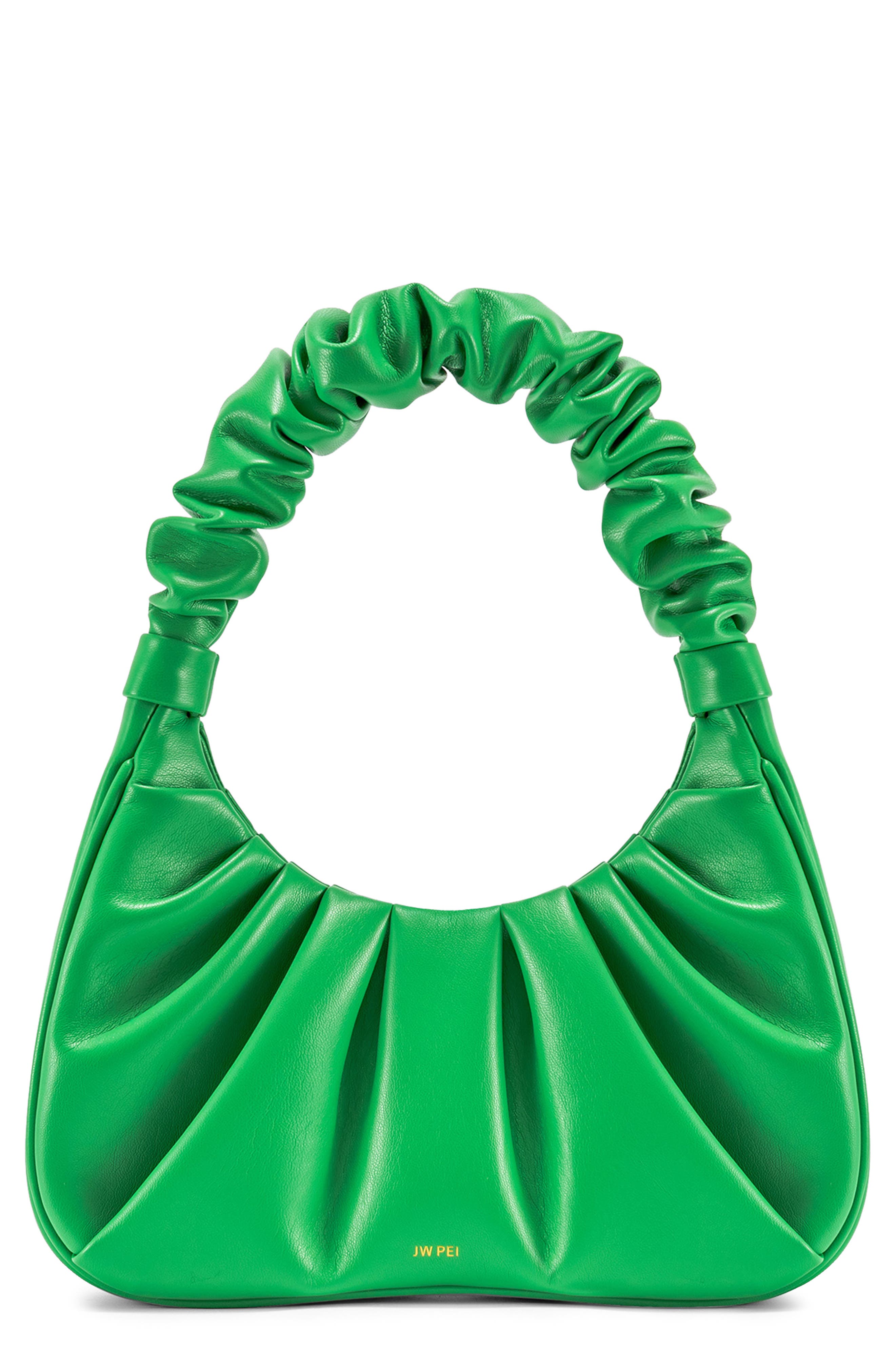 Joy Faux Leather Shoulder Bag, Main, color, GRASS GREEN