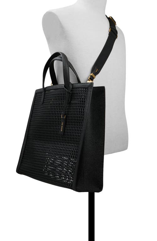 Ted Baker London Flo June Tote In Woven Charcoal