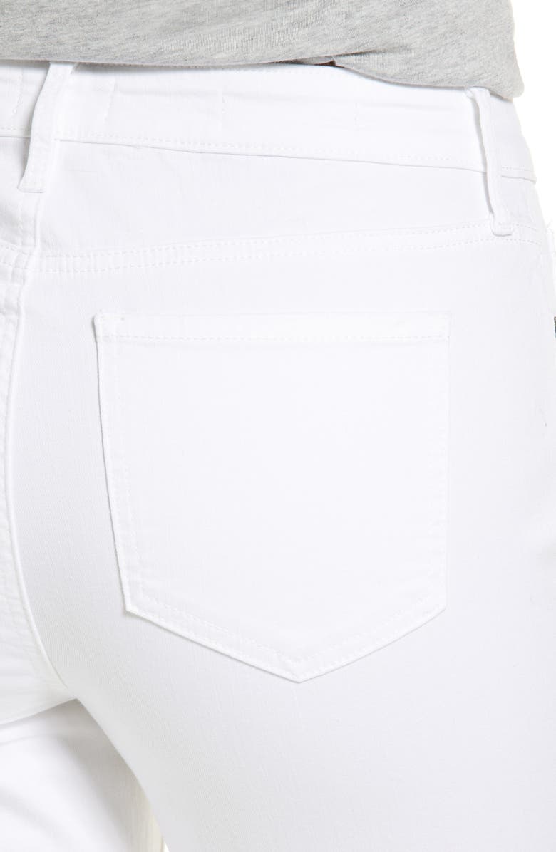 NYDJ Sheri Side Slit Slim Ankle Jeans, Alternate, color, Optic White