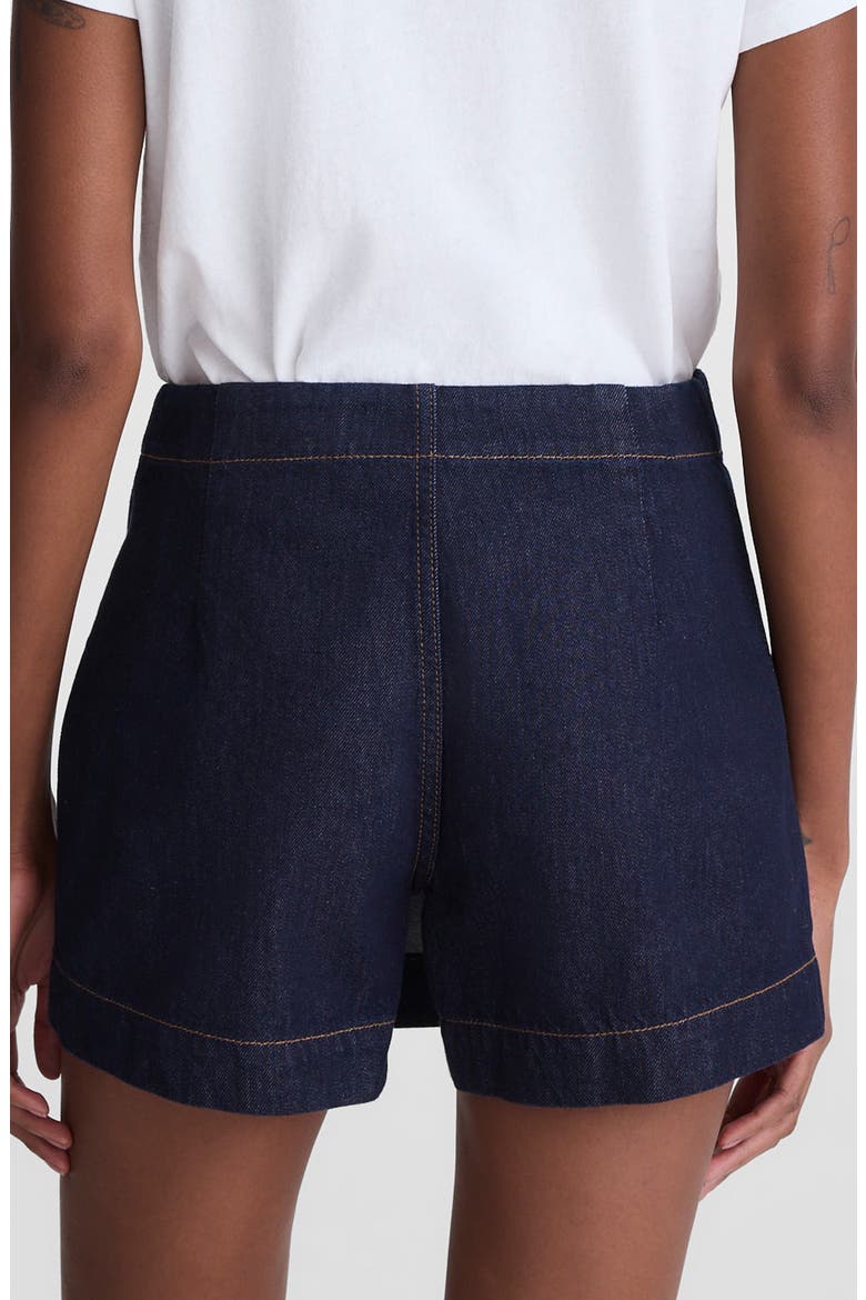 Denim Wrap Mini Skort, Alternate, color, RINSE WASH