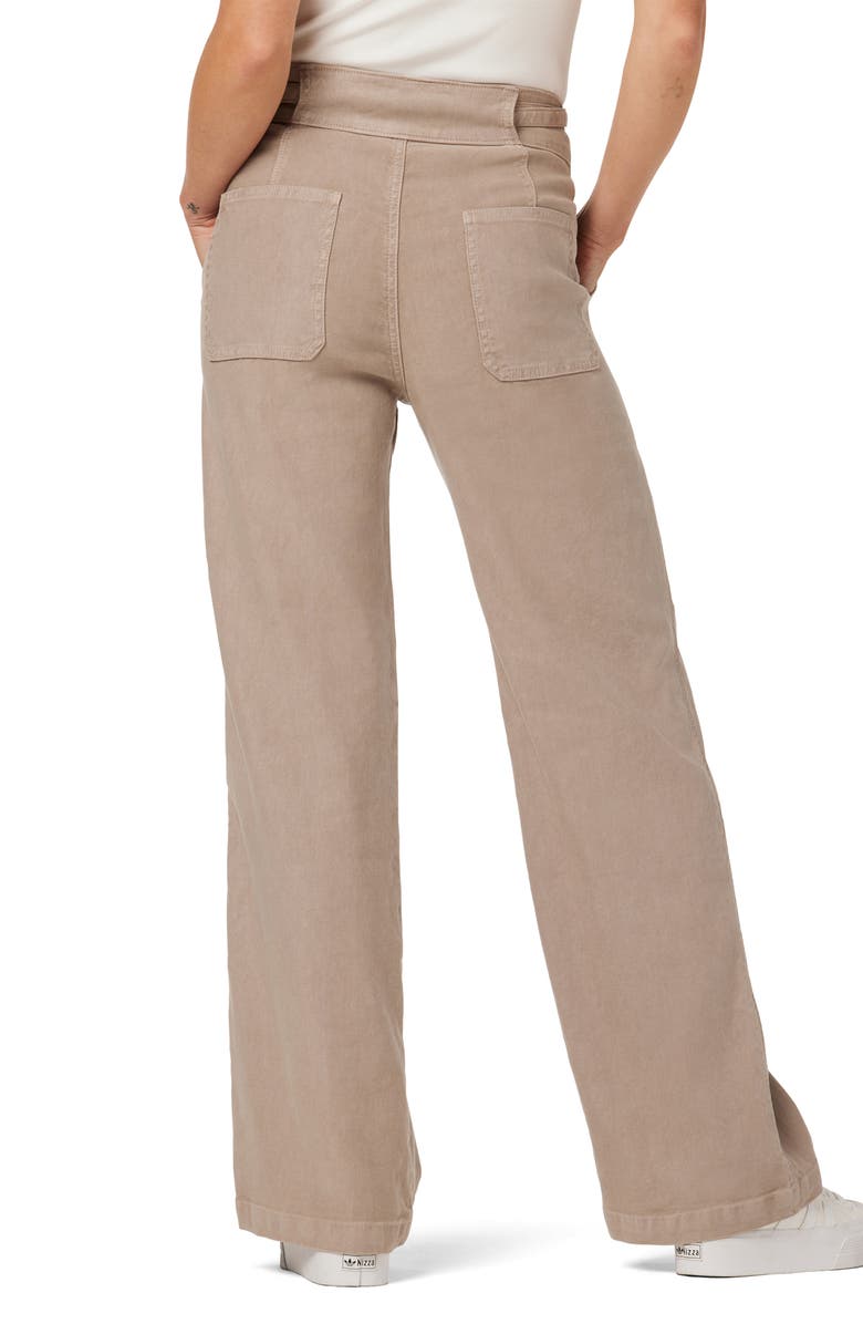 Hudson Jeans Tie Waist Linen Blend Wide Leg Trousers, Alternate, color,