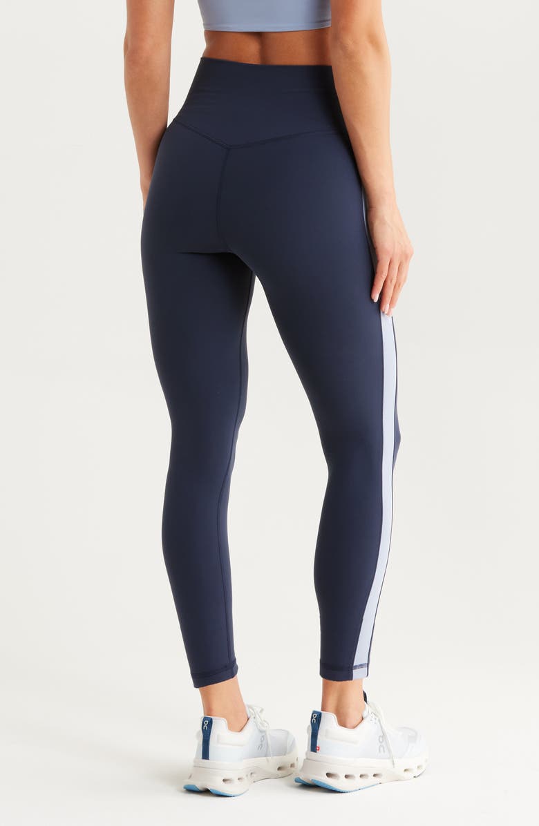 Zella Studio Luxe Colorblock High Waist 7/8 Leggings, Alternate, color, Navy Sapphire - Blue