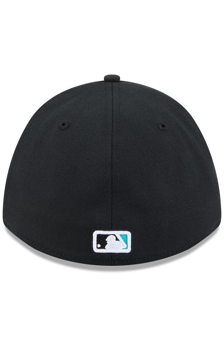 New Era Men's New Era Black Florida Marlins Player Replica 39THIRTY M-Crown Flex Hat, Alternate, color, Black