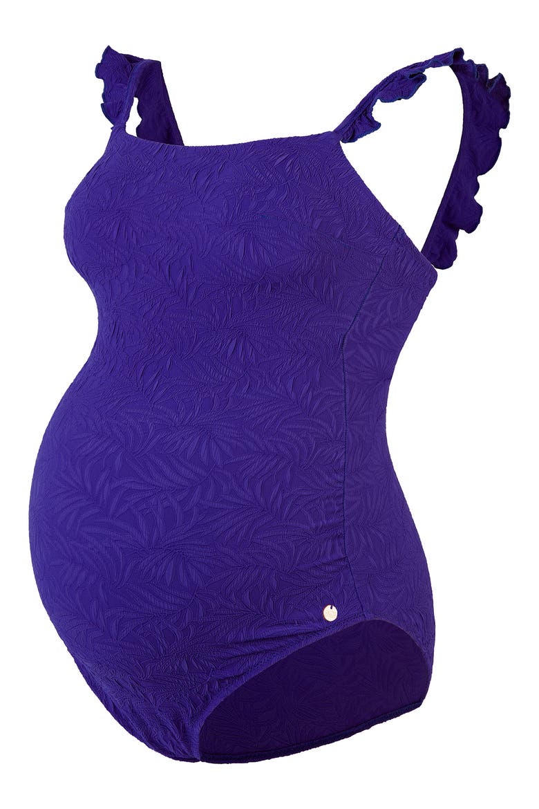 Maldives Maternity swimsuit, Alternate, color, VIOLET