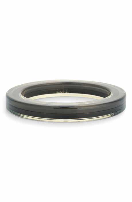 Gucci Metal and Plexiglass Thin Bangle Bracelet