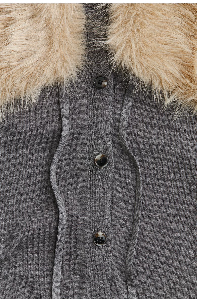 H&M Mama Collared Cardigan, Alternate, color, Gray