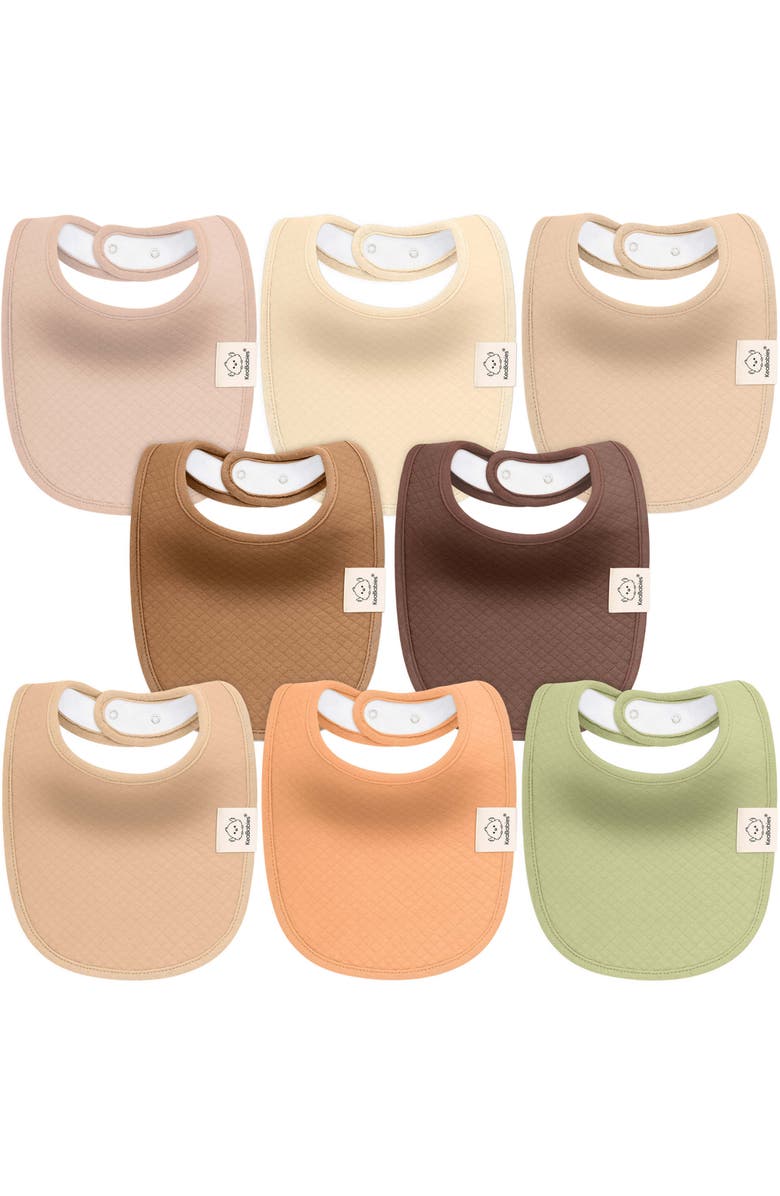 KeaBabies 8-Pack Quin Drool Bibs, Main, color, Driftwood
