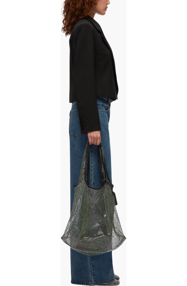 3.1 Phillip Lim Crystal Embellished Mesh Market Tote Bag, Alternate, color, Black