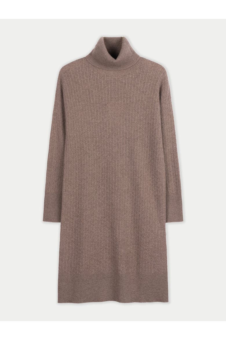 Seamless T-Neck Cashmere Dress, Main, color, taupe