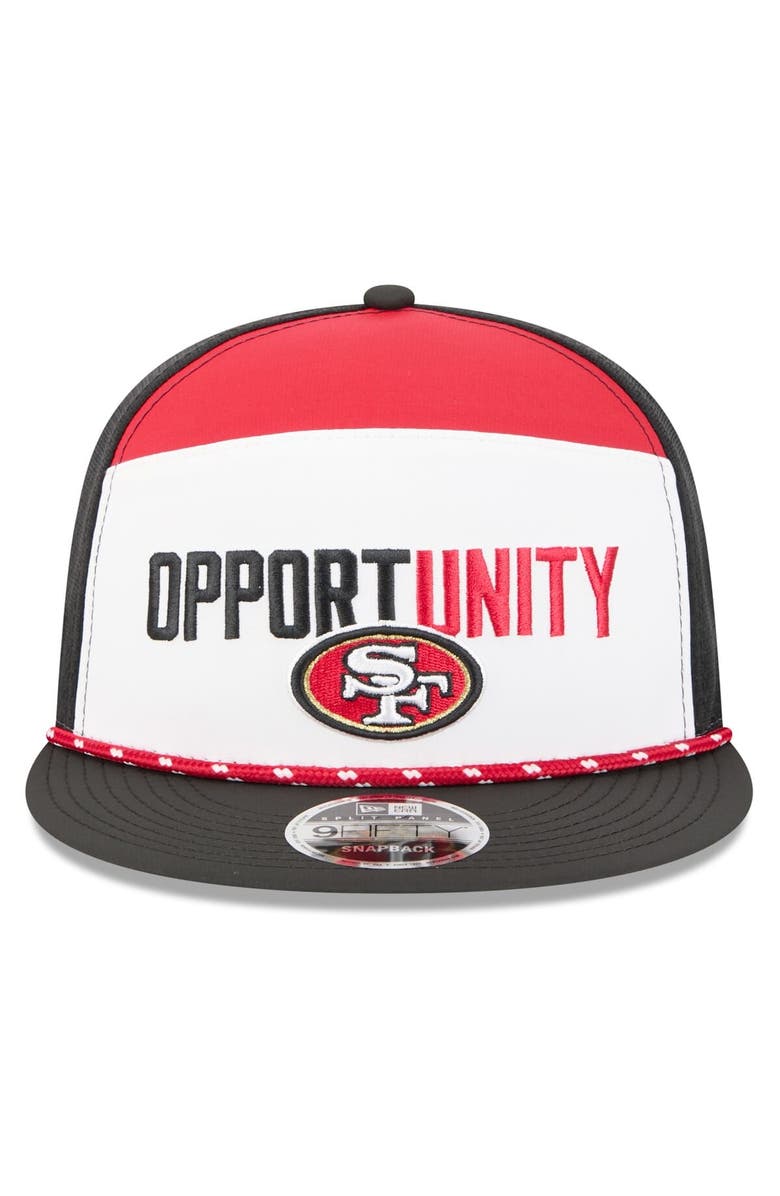New Era Men's New Era White/Black San Francisco 49ers 2025 Inspire Change Split Panel 9FIFTY Snapback Hat, Alternate, color, White