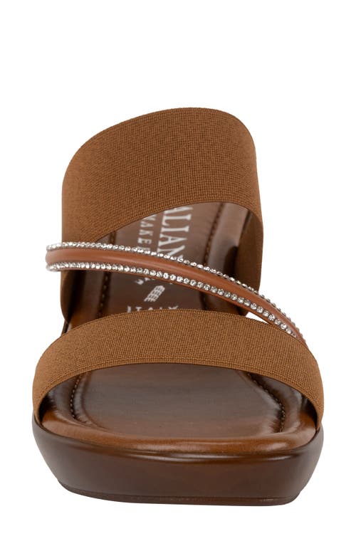 Italian Shoemakers Xanthe Wedge Sandal In Tan