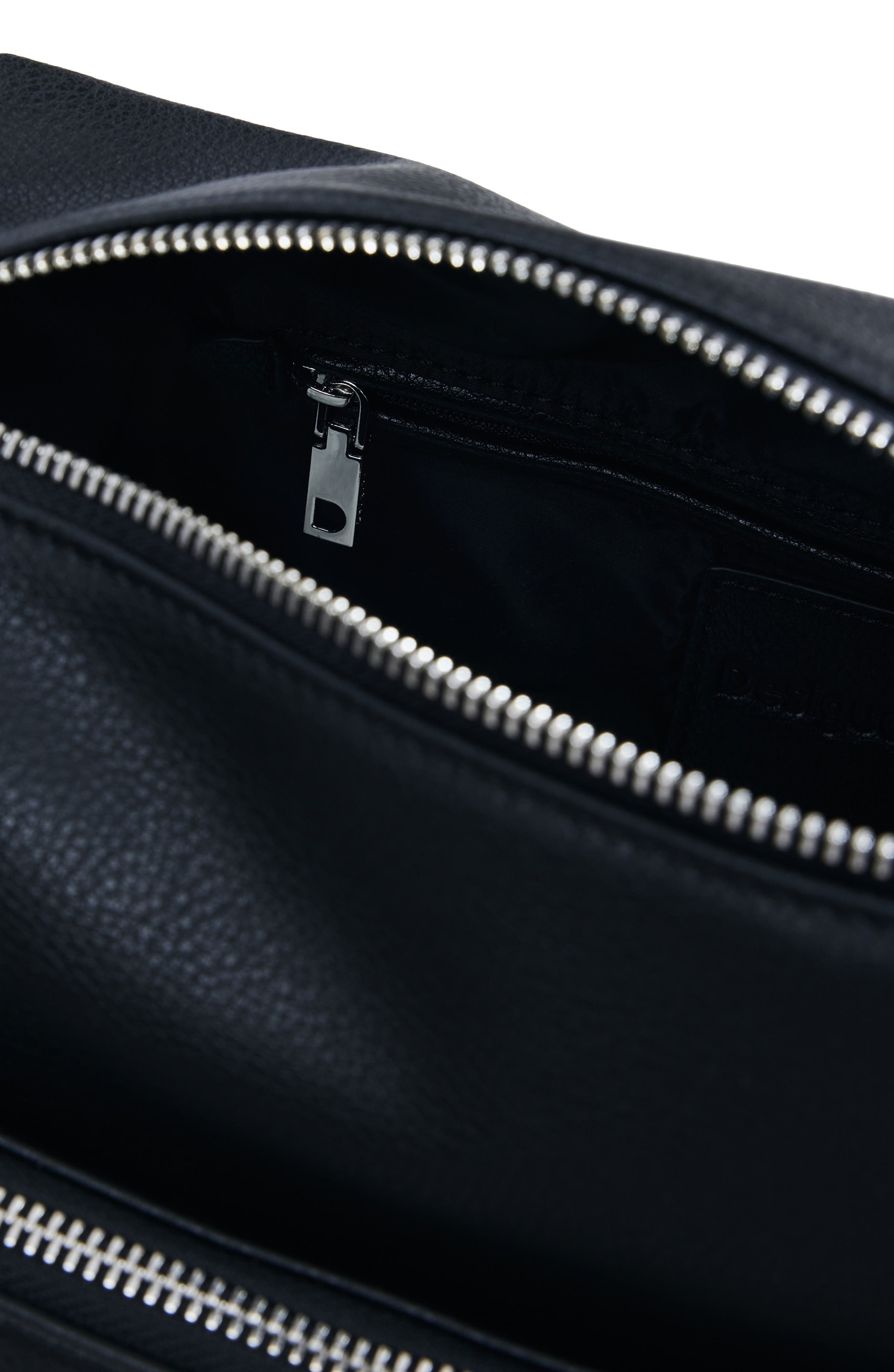 Desigual Faux Leather Shoulder Bag, Alternate, color, Black