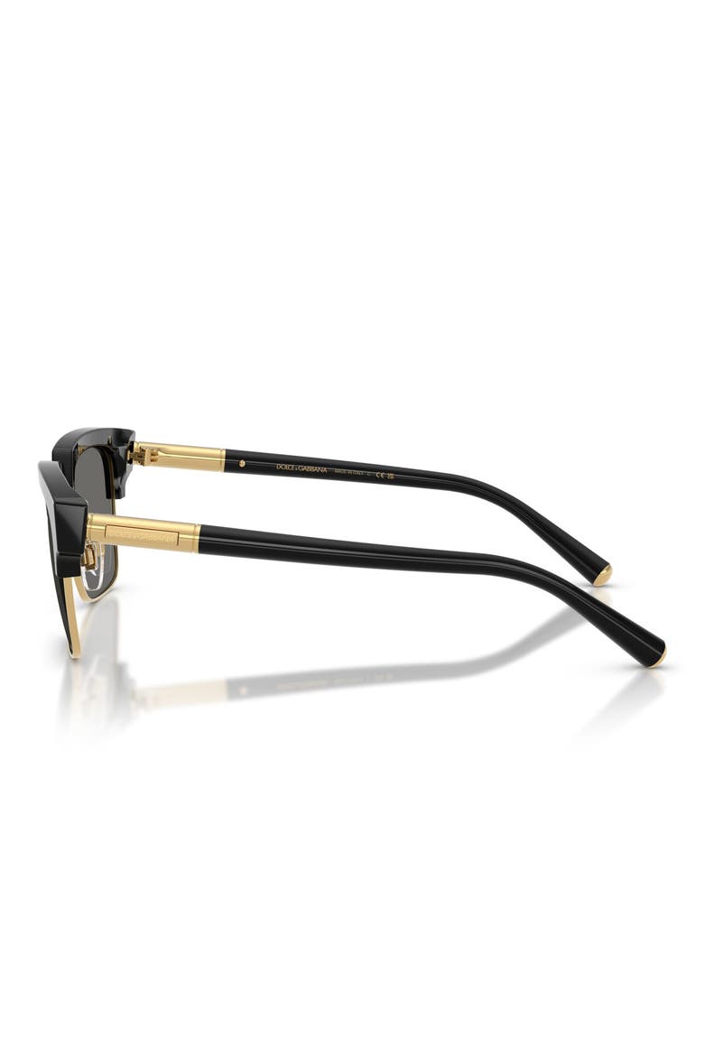 54mm Square Sunglasses, Alternate, color, BLACK / GREY