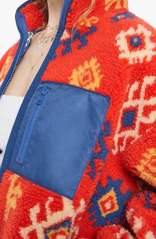 Mother The Heat Lamp Faux Fur Jacket In Blue