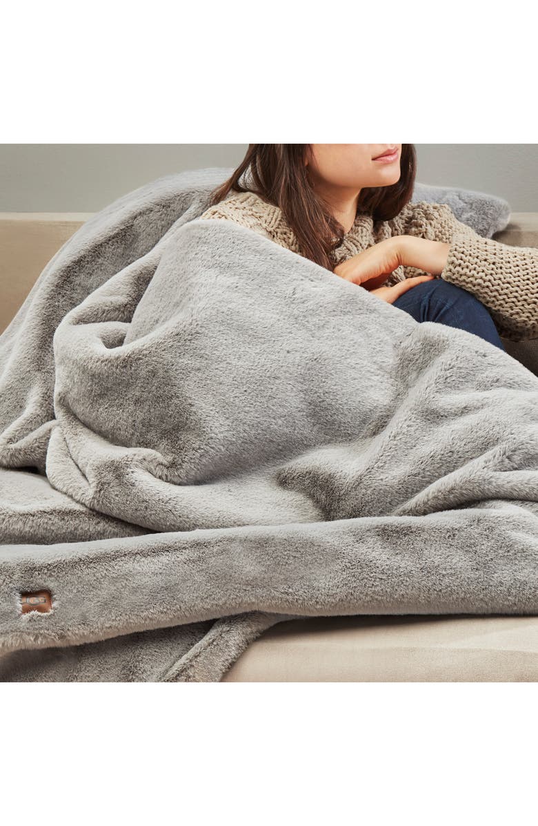 UGG<sup>®</sup> Stellan Weighted Faux Fur Wellness Blanket, Alternate, color, 