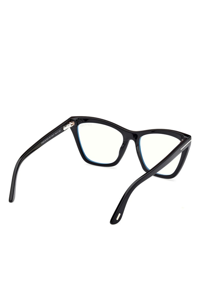 TOM FORD 54mm Cat Eye Blue Light Blocking Optical Glasses, Alternate, color,