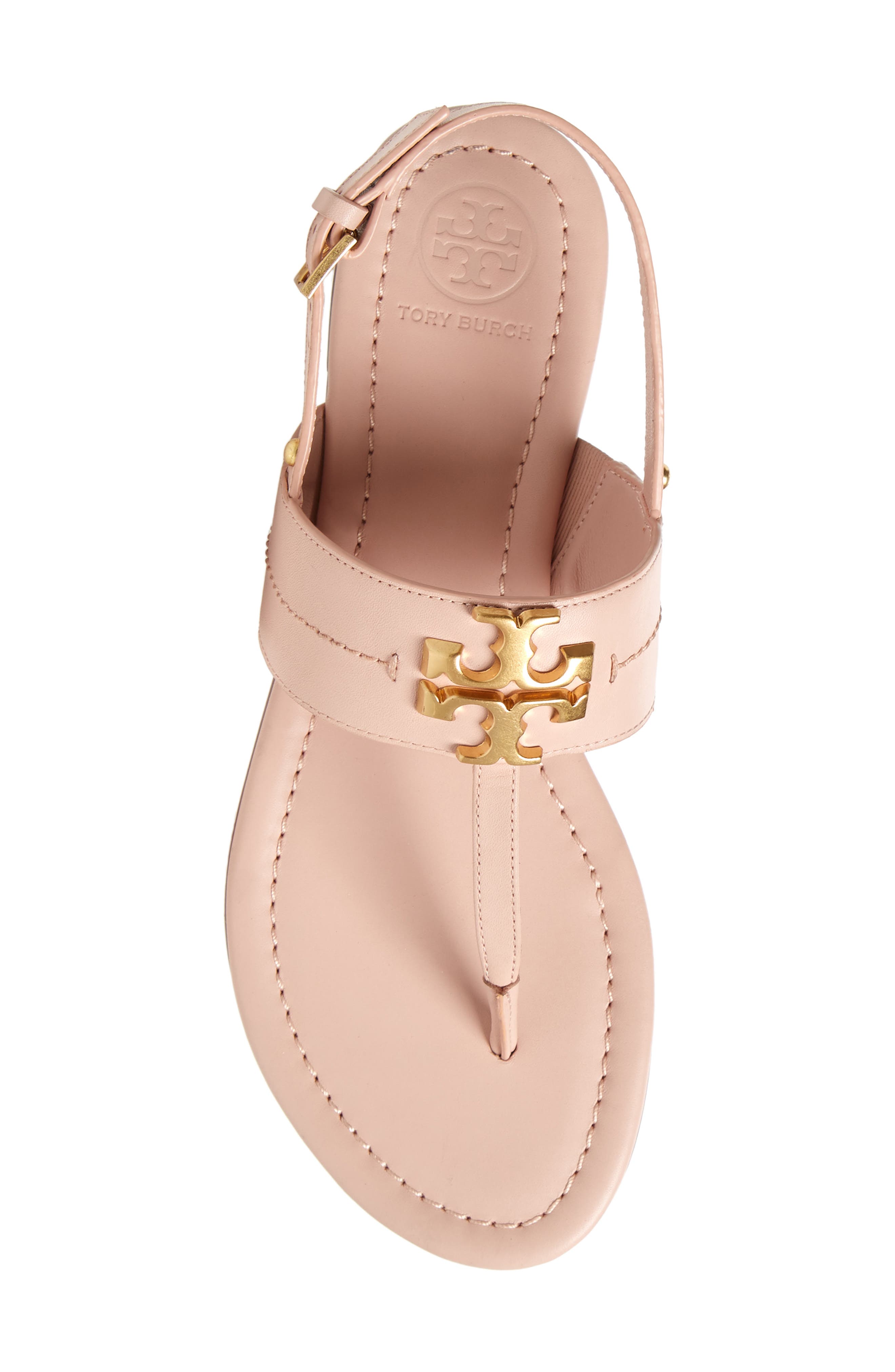 Everly T-Strap Flat Sandal, Alternate, color, SEA SHELL PINK