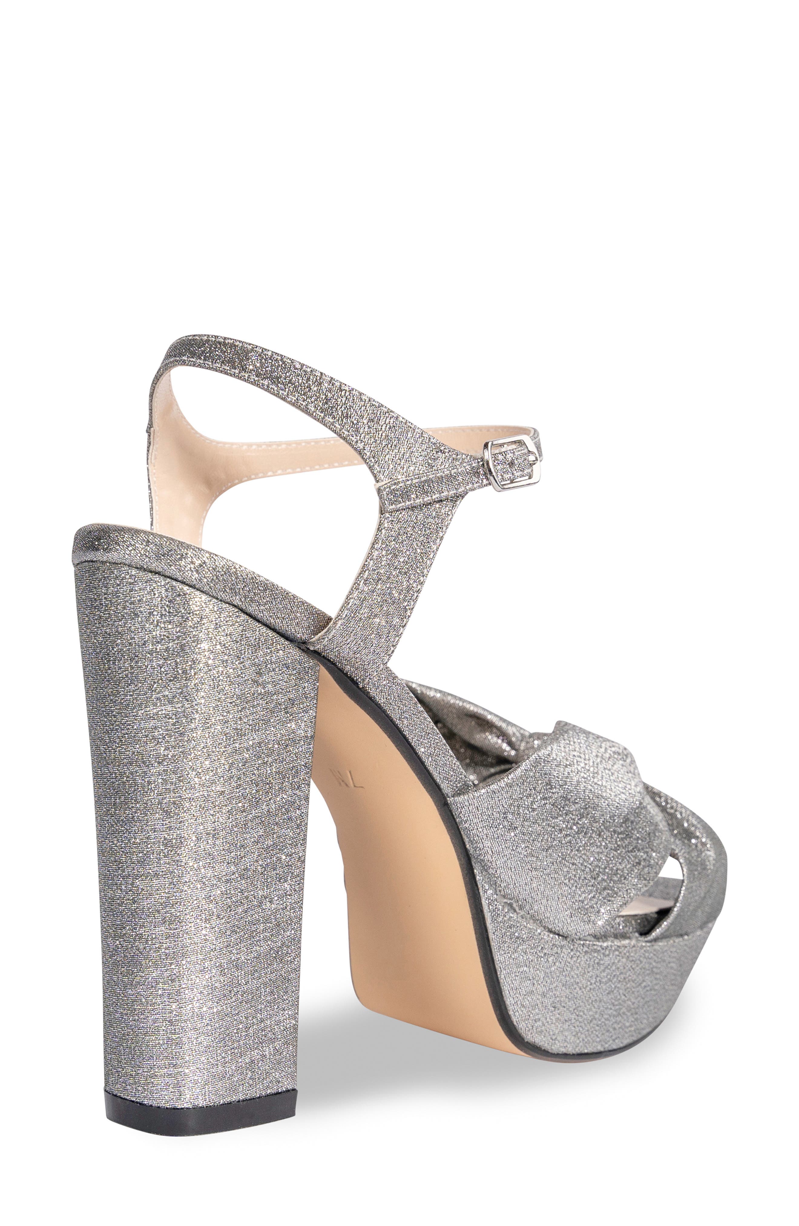 Touch Ups Sailor Ankle Strap Platform Sandal, Alternate, color, Pewter