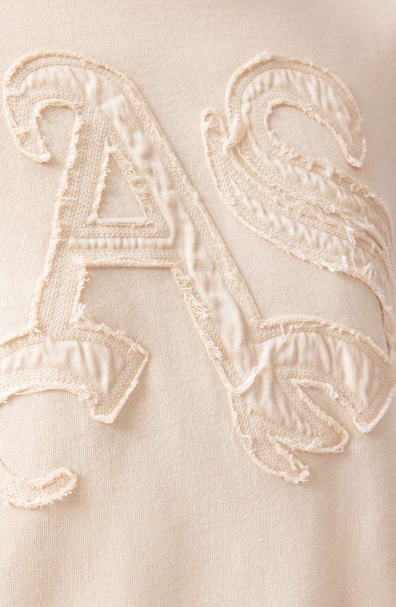 AllSaints Insignia Pippa Relaxed Fit Cotton Sweatshirt, Alternate, color, Crystal Pink