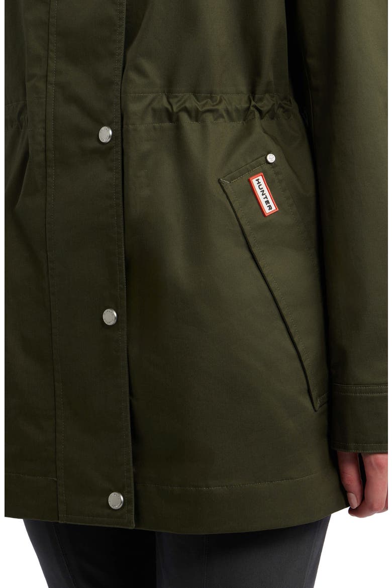 Adela Hooded Waterproof Jacket, Alternate, color, HUNTER GREEN
