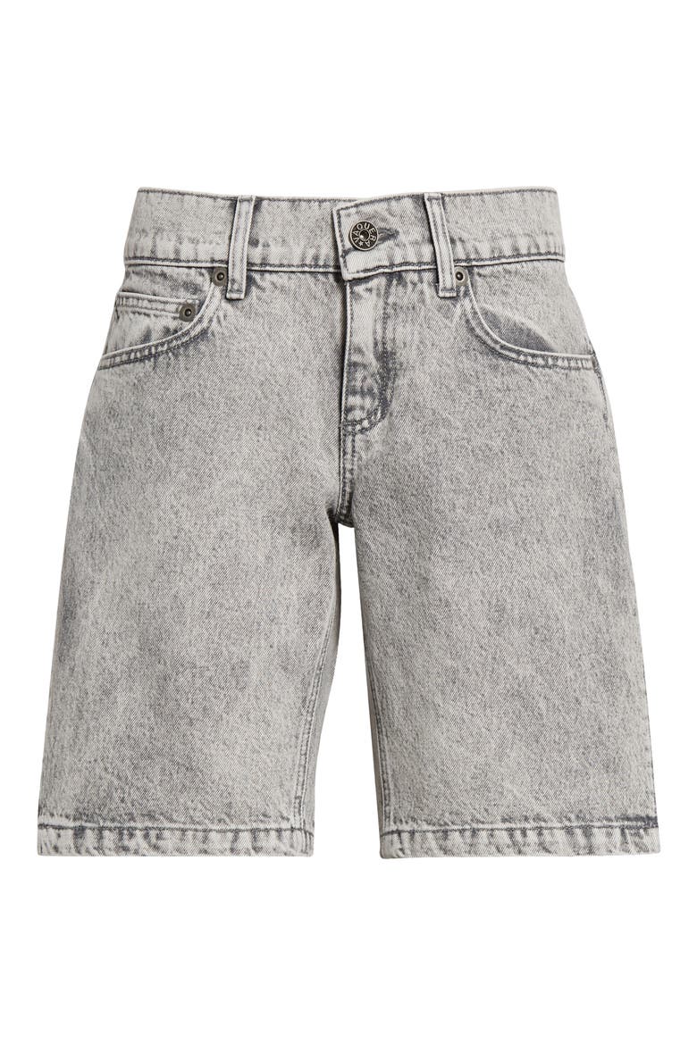 Split Leg Denim Shorts, Alternate, color, GREY