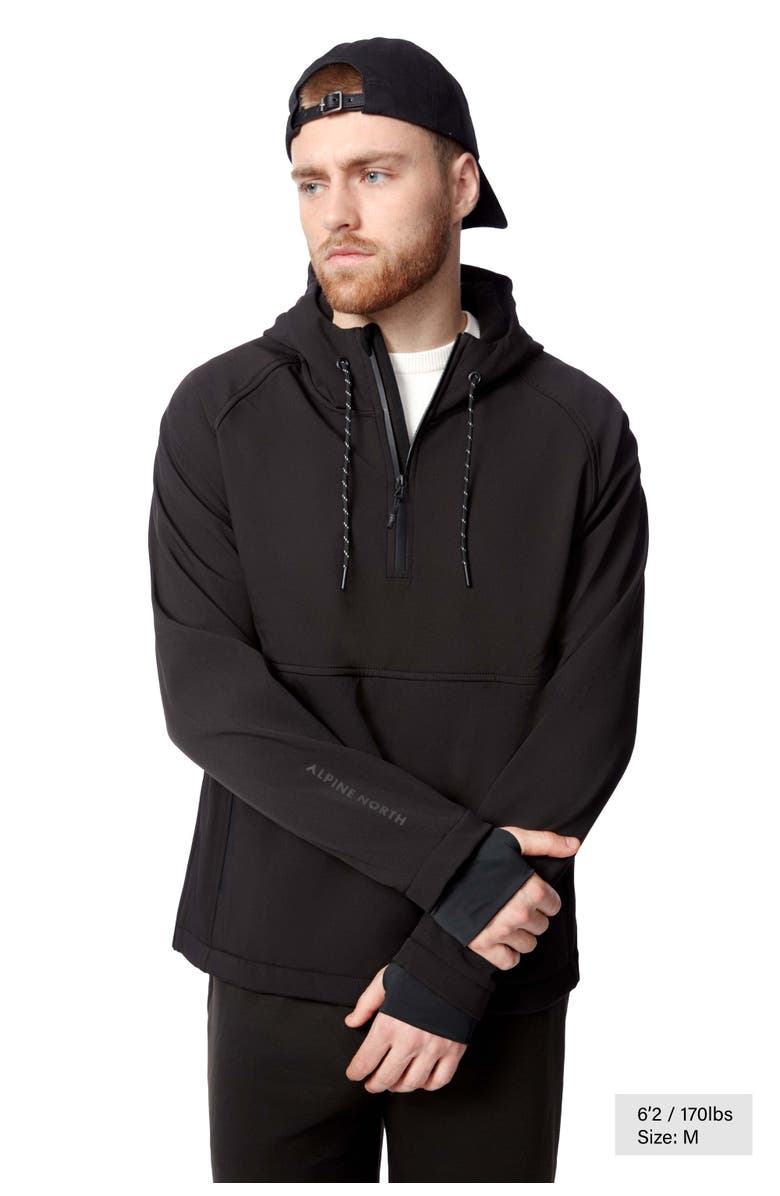 Alpine North Vargas - Men's Pullover Softshell Hoodie, Alternate, color, Black