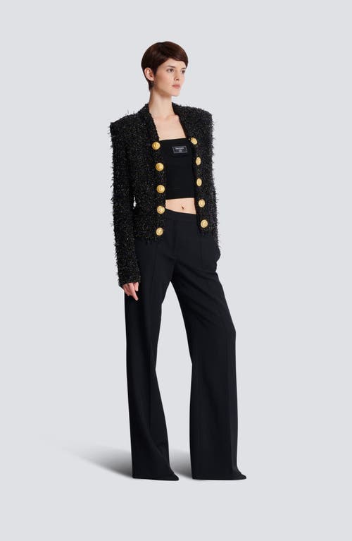 Balmain Black Lurex Tweed Blazer