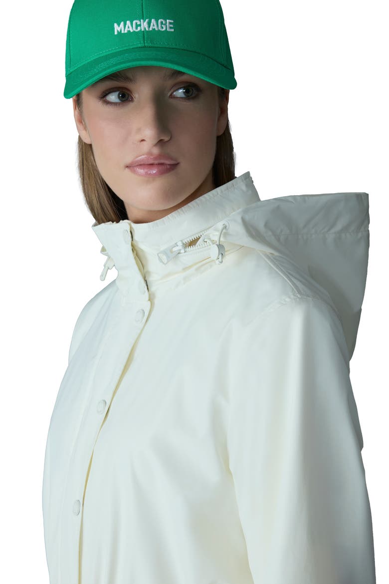 Keryn Hooded Rain Jacket, Alternate, color, CREAM