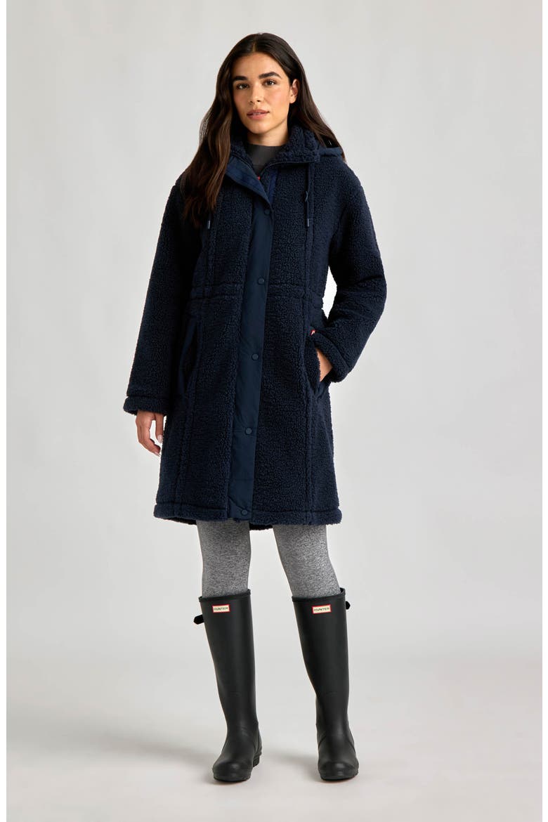 Iris High-Pile Fleece Longline Coat, Alternate, color, MIDNIGHT