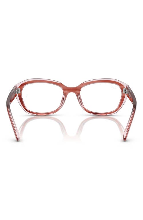 Shop Ray Ban Ray-ban Kids' 48mm Small Irregular Optical Glasses In Pink