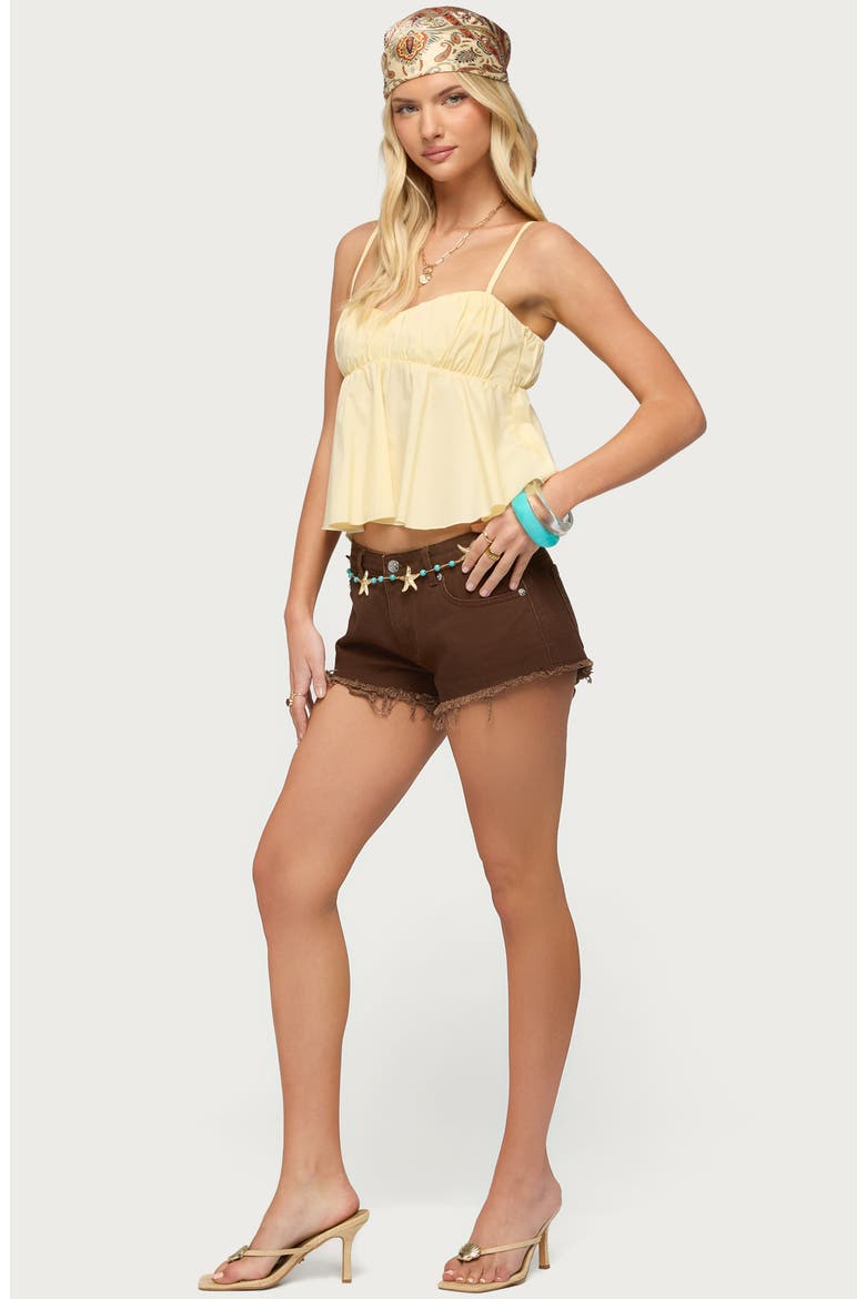 Byrdie Ruched Babydoll Camisole, Alternate, color, LIGHT-YELLOW