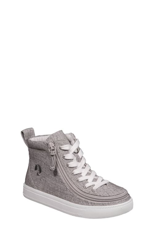 BILLY Footwear Kids' Classic High Top Sneaker in Grey Jersey 