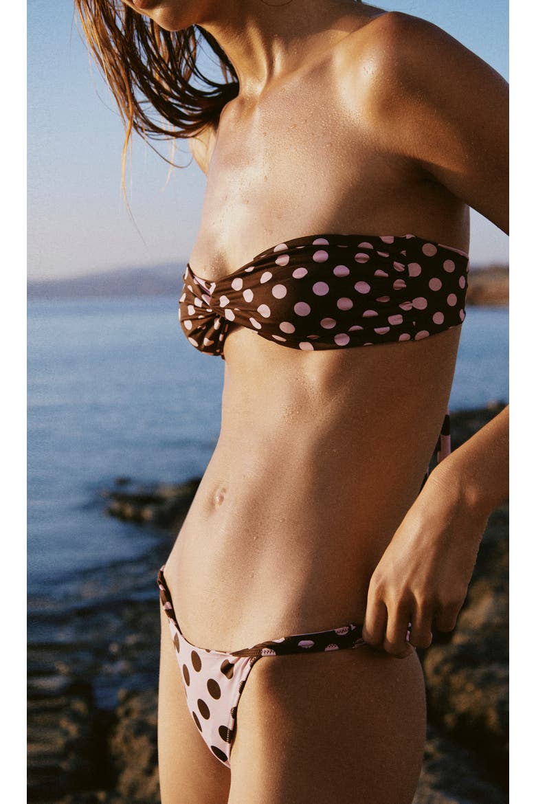 Twist Front Reversible Bikini Top, Alternate, color, PINK