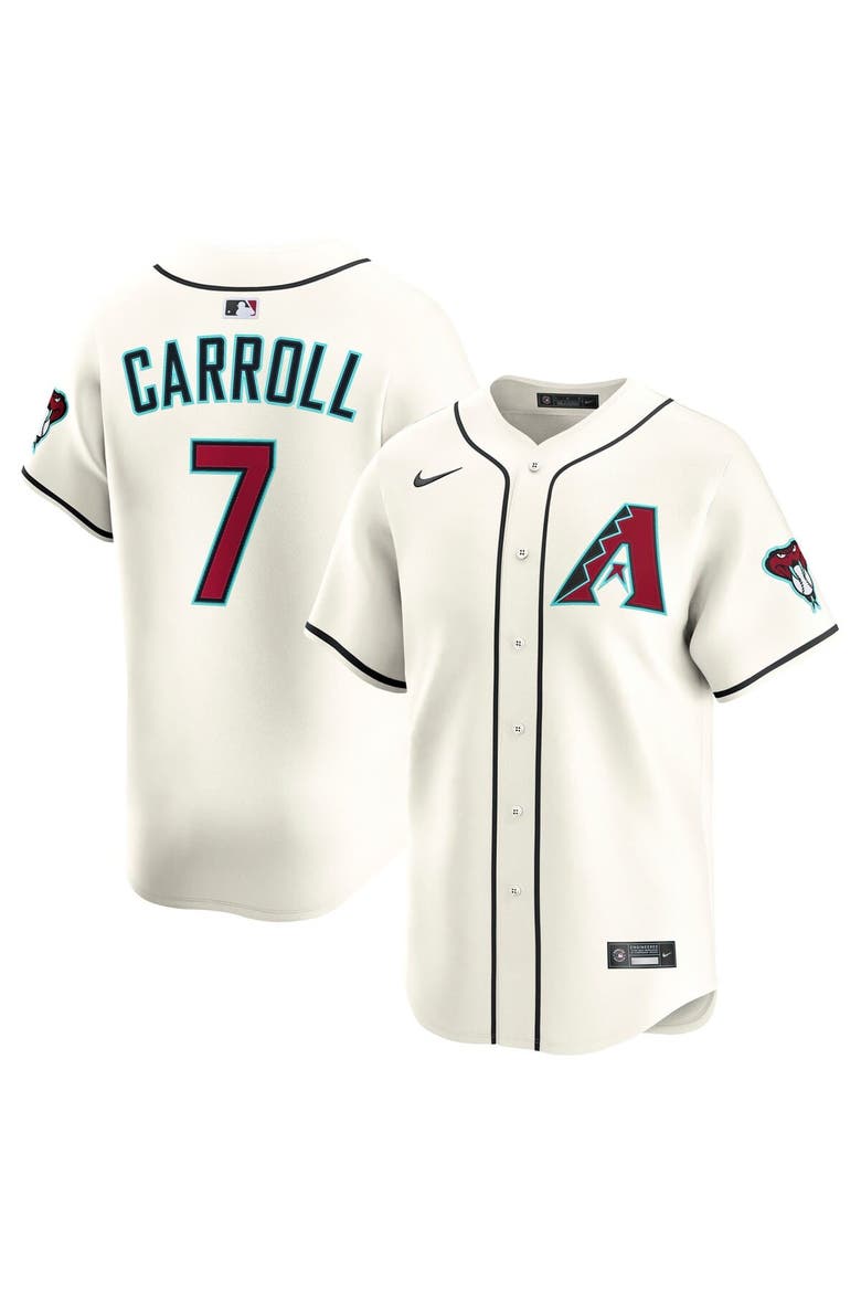 Men's Nike Corbin Carroll Cream Arizona Diamondbacks Home Limited Player Jersey, Alternate, color, Cream
