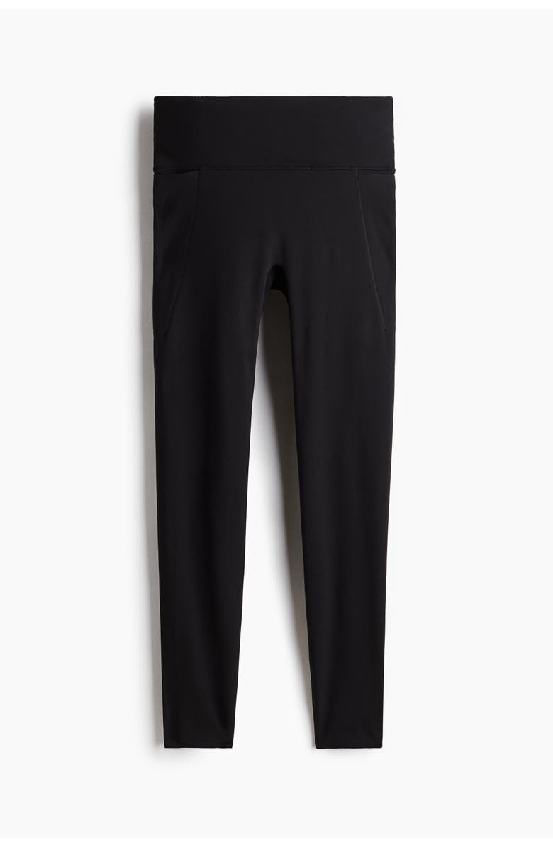 H&M Pocket-detail sports leggings with softmove, Alternate, color, Black